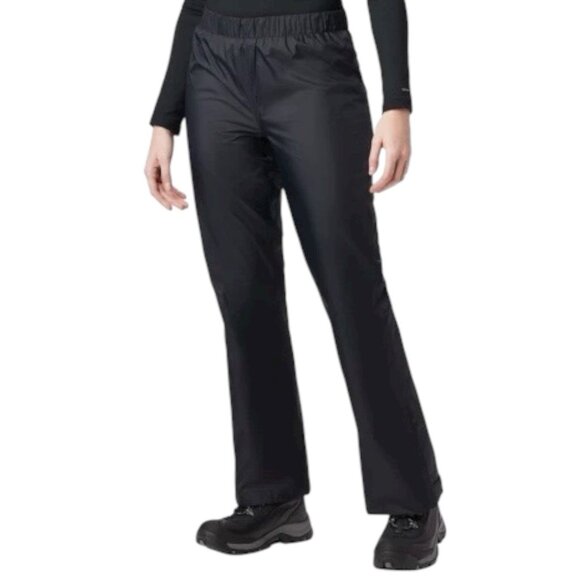 Columbia Storm Surge Rain Pants Womens M  Omni Tech Waterproof Outdoor Black - Picture 1 of 7